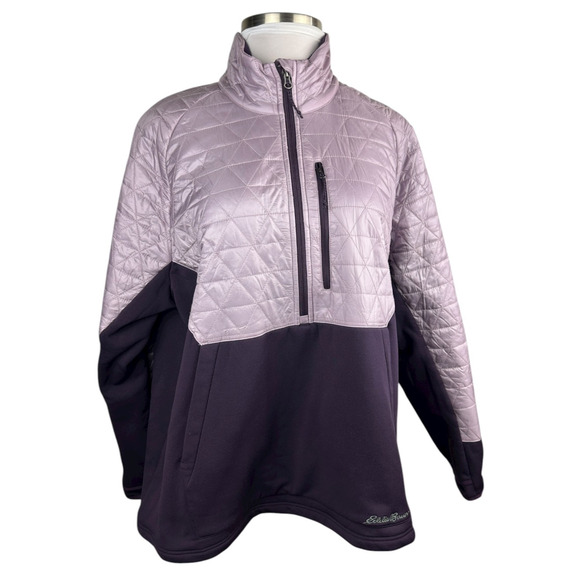Eddie Bauer Chair Six Hybrid 1/2-Zip Ski Pullover Purple Women's Plus Size 3X - Picture 11 of 14